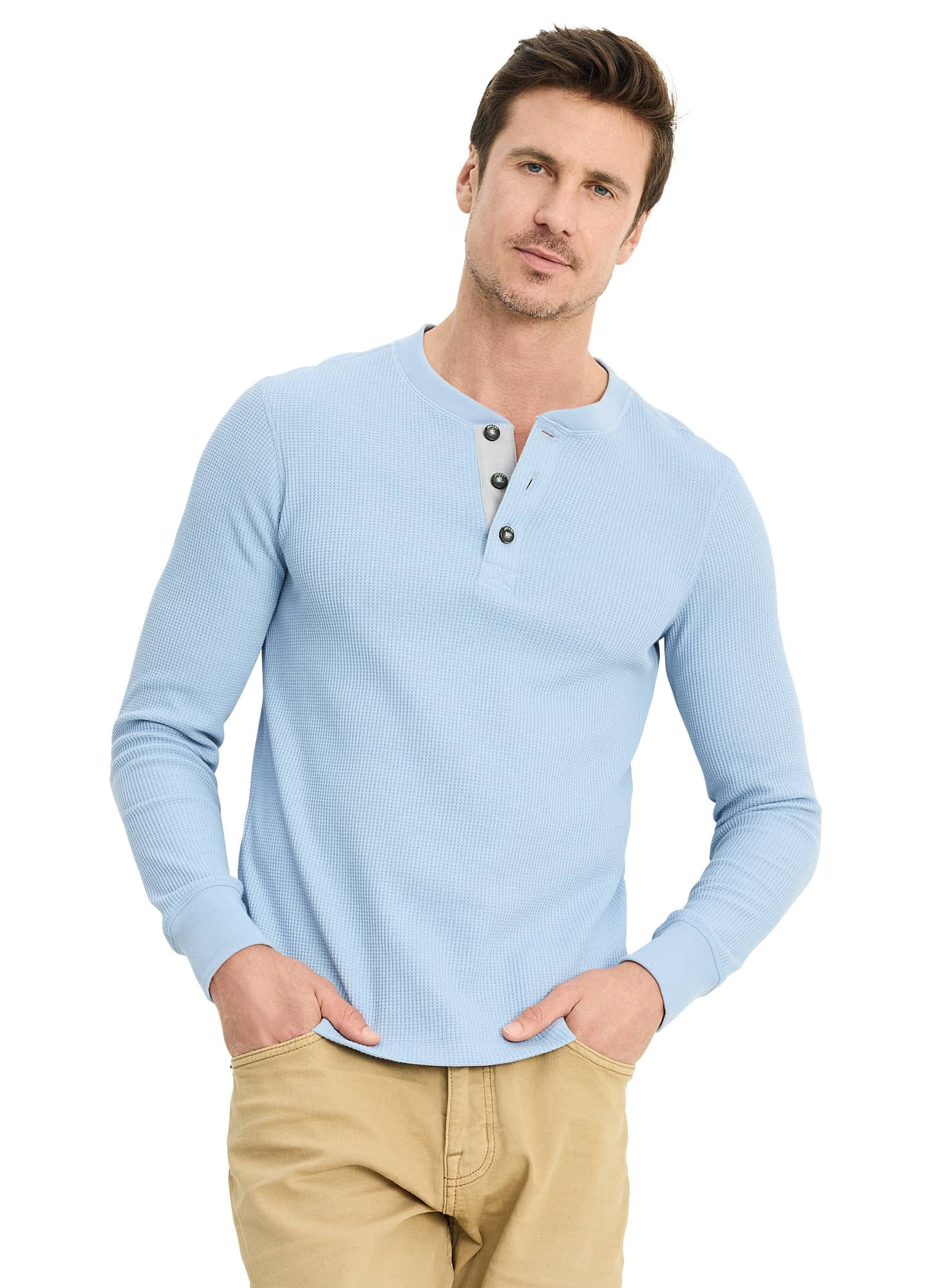 Men's Waffle Henley