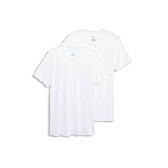 Jockey Men's Made in America 100% Cotton V-Neck Undershirt - 2 Pack
