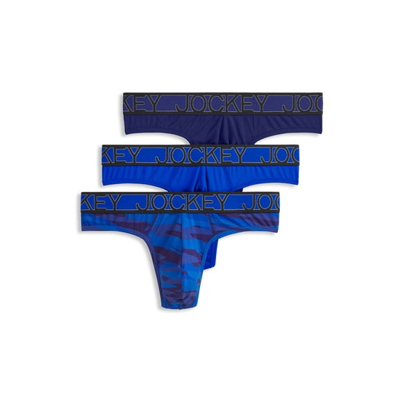Jockey Men's Microfiber Stretch Thong - 3 Pack