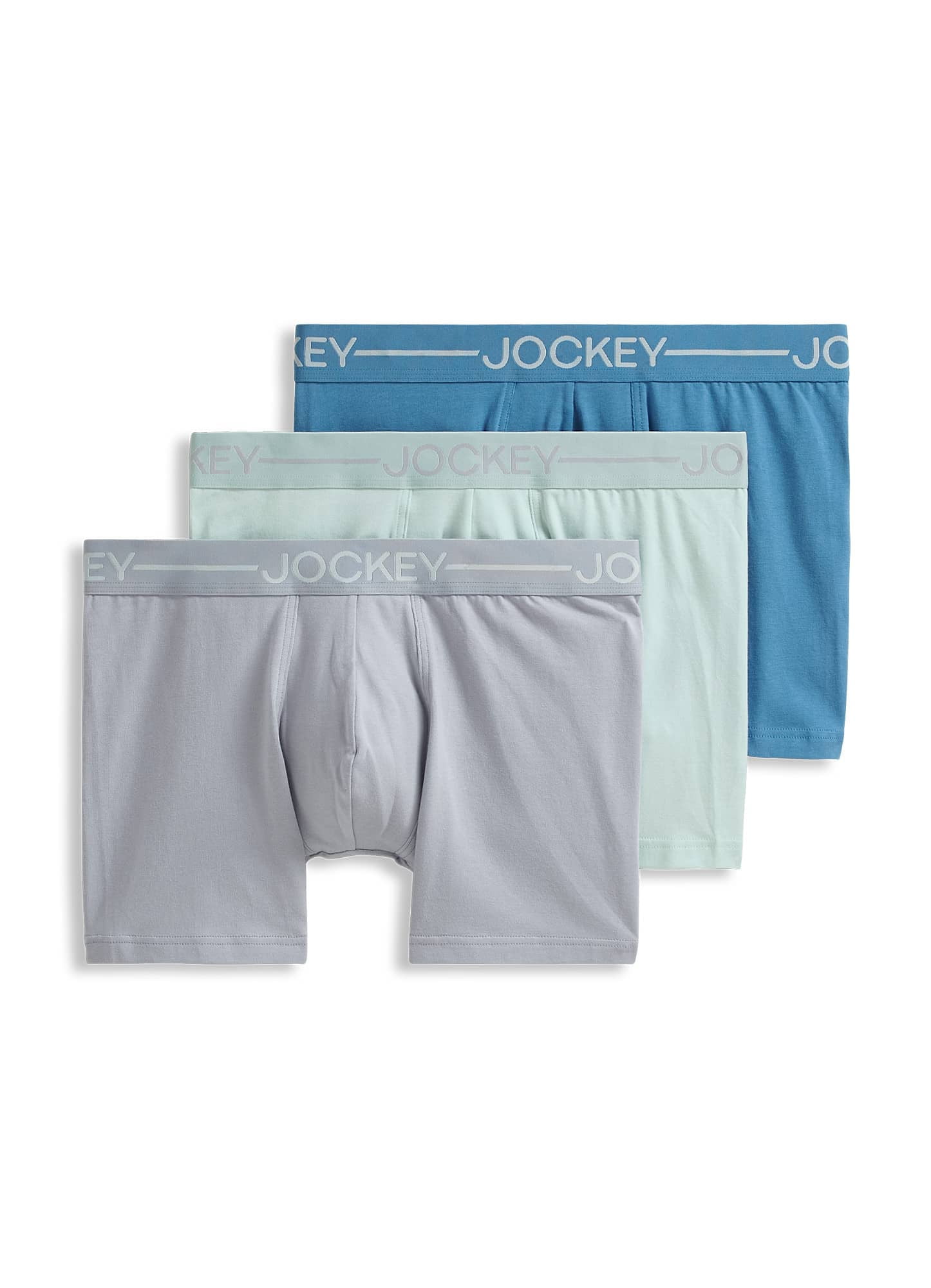 Jockey 3-Pack Stretch-Organic Cotton Boxer Briefs - Mens