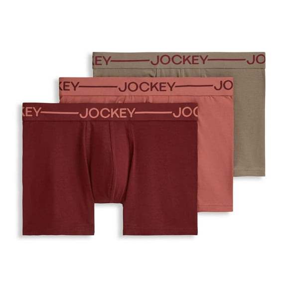 Jockey Men's Organic Cotton Stretch 4" Trunk - 3 Pack