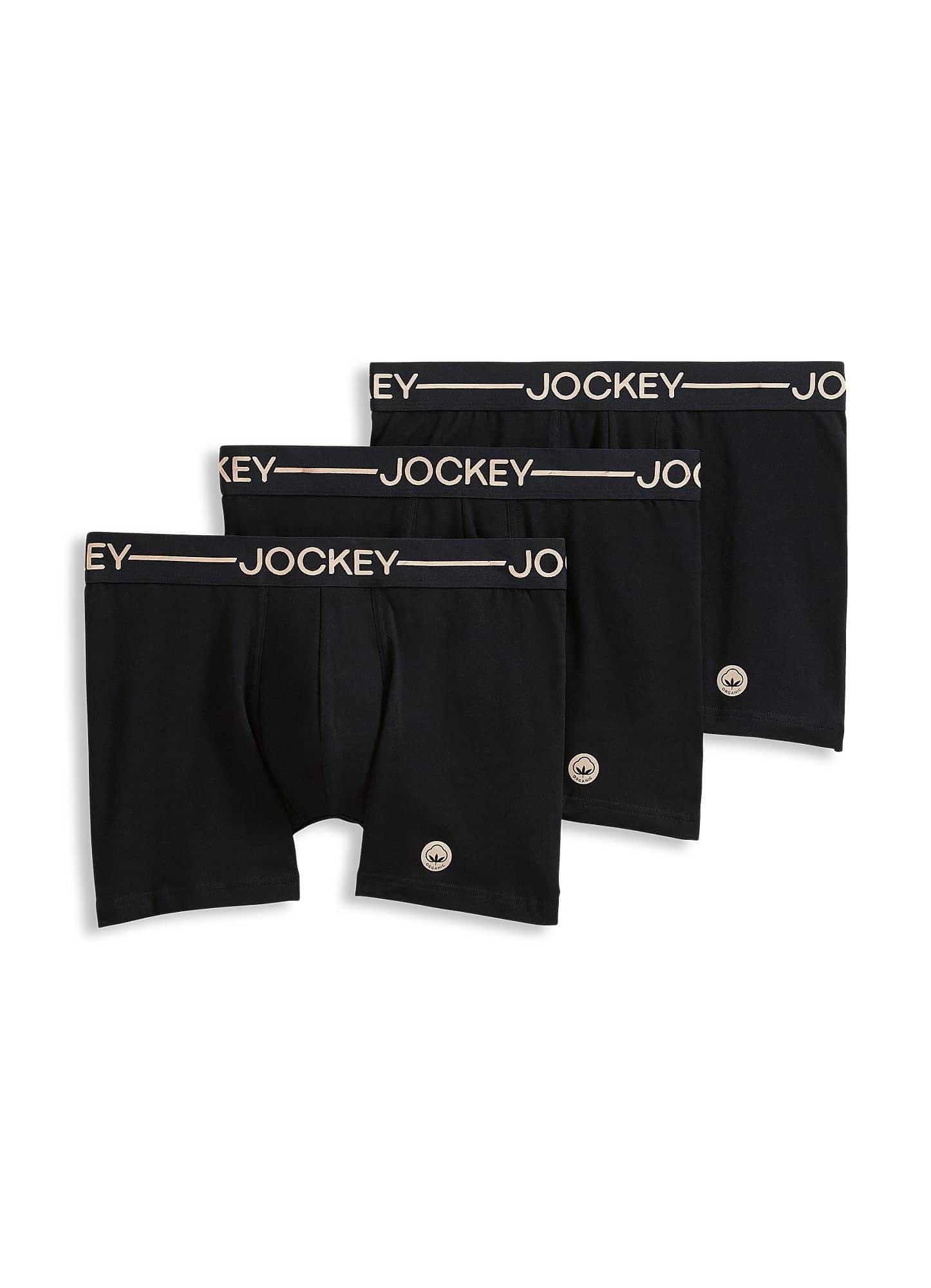 Jockey Men's Organic Cotton Stretch 4 Trunk - 3 Pack