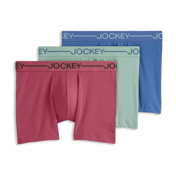 Jockey Men's Organic Cotton Stretch 4" Trunk - 3 Pack