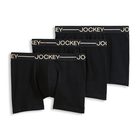 Jockey Men's Organic Cotton Stretch 4" Trunk - 3 Pack