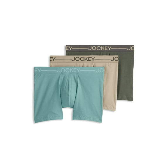 Jockey Men's Organic Cotton Stretch 4" Trunk - 3 Pack