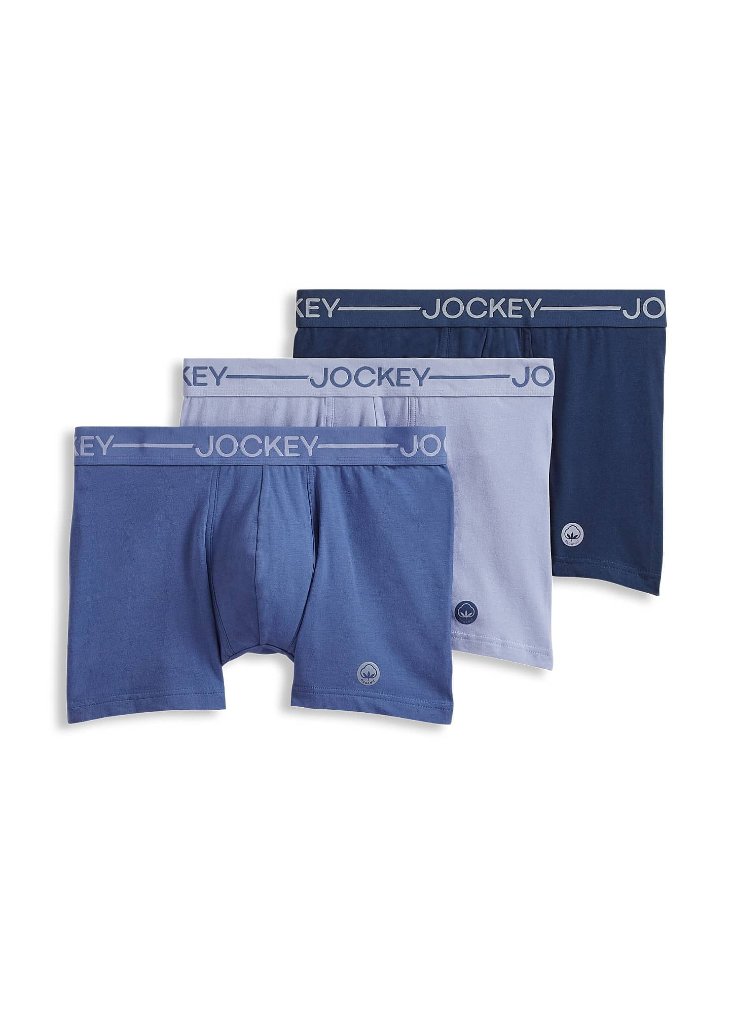 Jockey Men's Organic Cotton Stretch 4 Trunk - 3 Pack