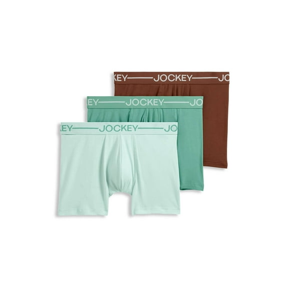 Jockey Men's Organic Cotton Stretch 4" Trunk - 3 Pack