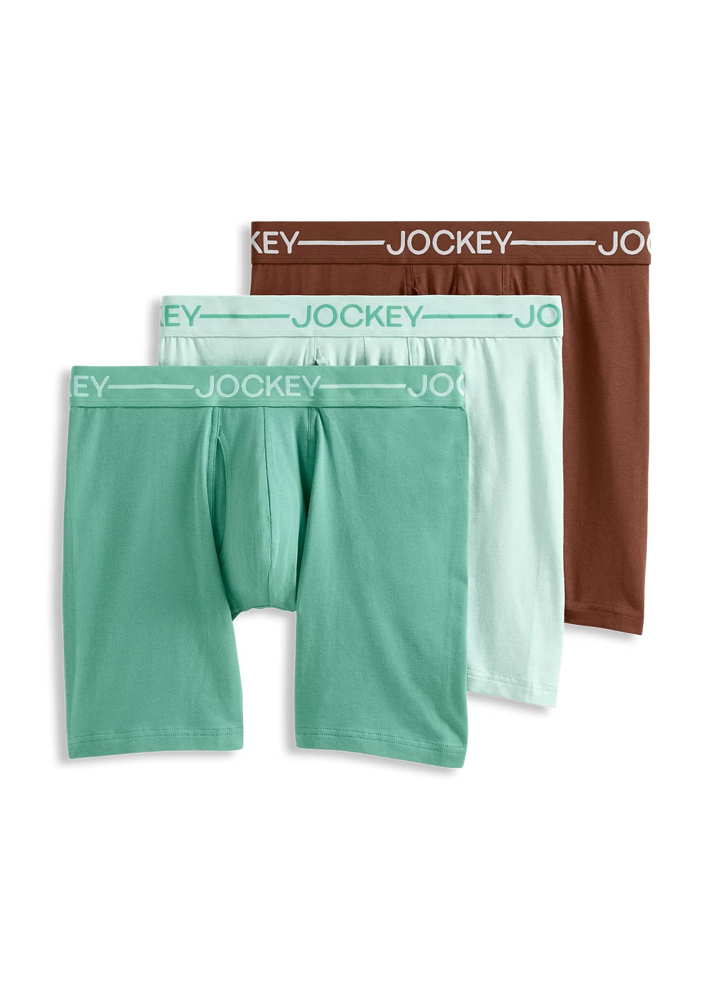 Men's Organic Cotton Boxer Multi Triple Pack in Enamel/oregon/bright Green