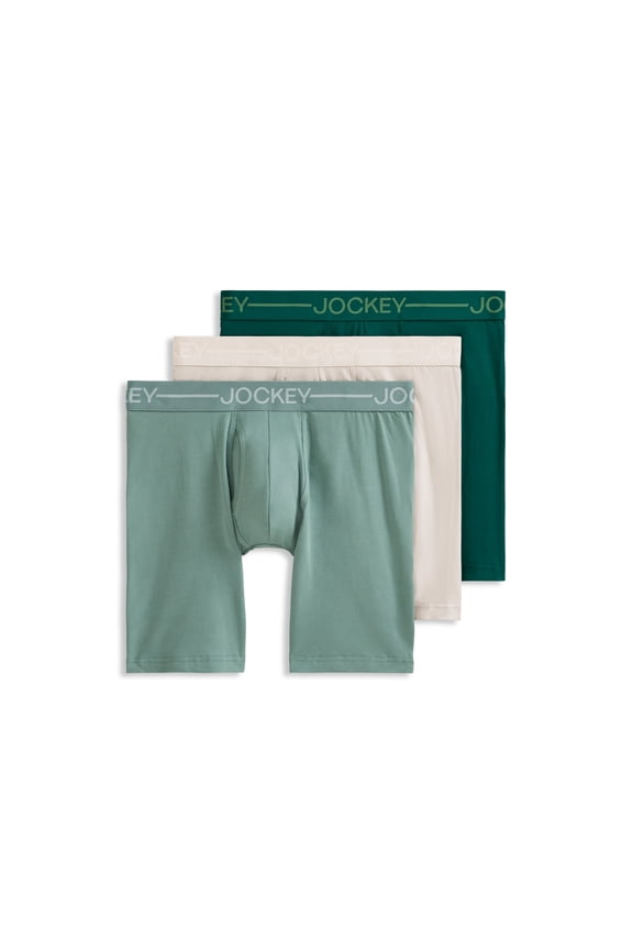 Men's Organic Cotton Stretch 6.5" Boxer Brief - 3 Pack