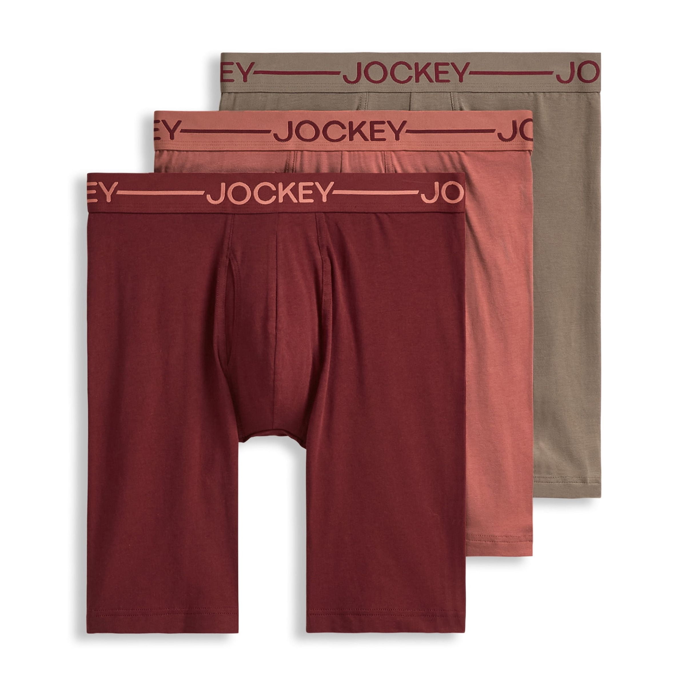 Jockey Men's Organic Cotton Stretch Long Leg Boxer Brief