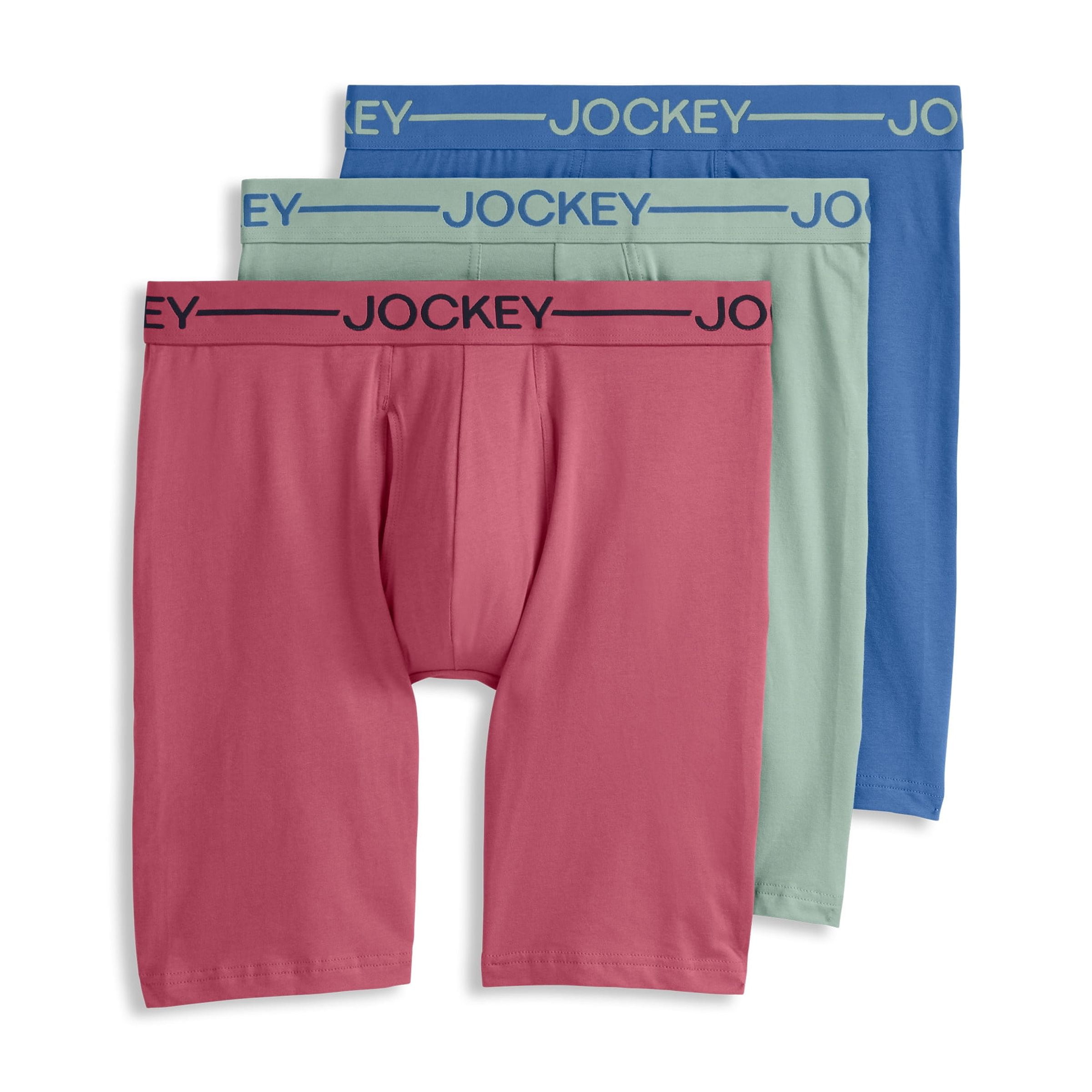 Jockey Men's Organic Cotton Stretch Long Leg Boxer Brief