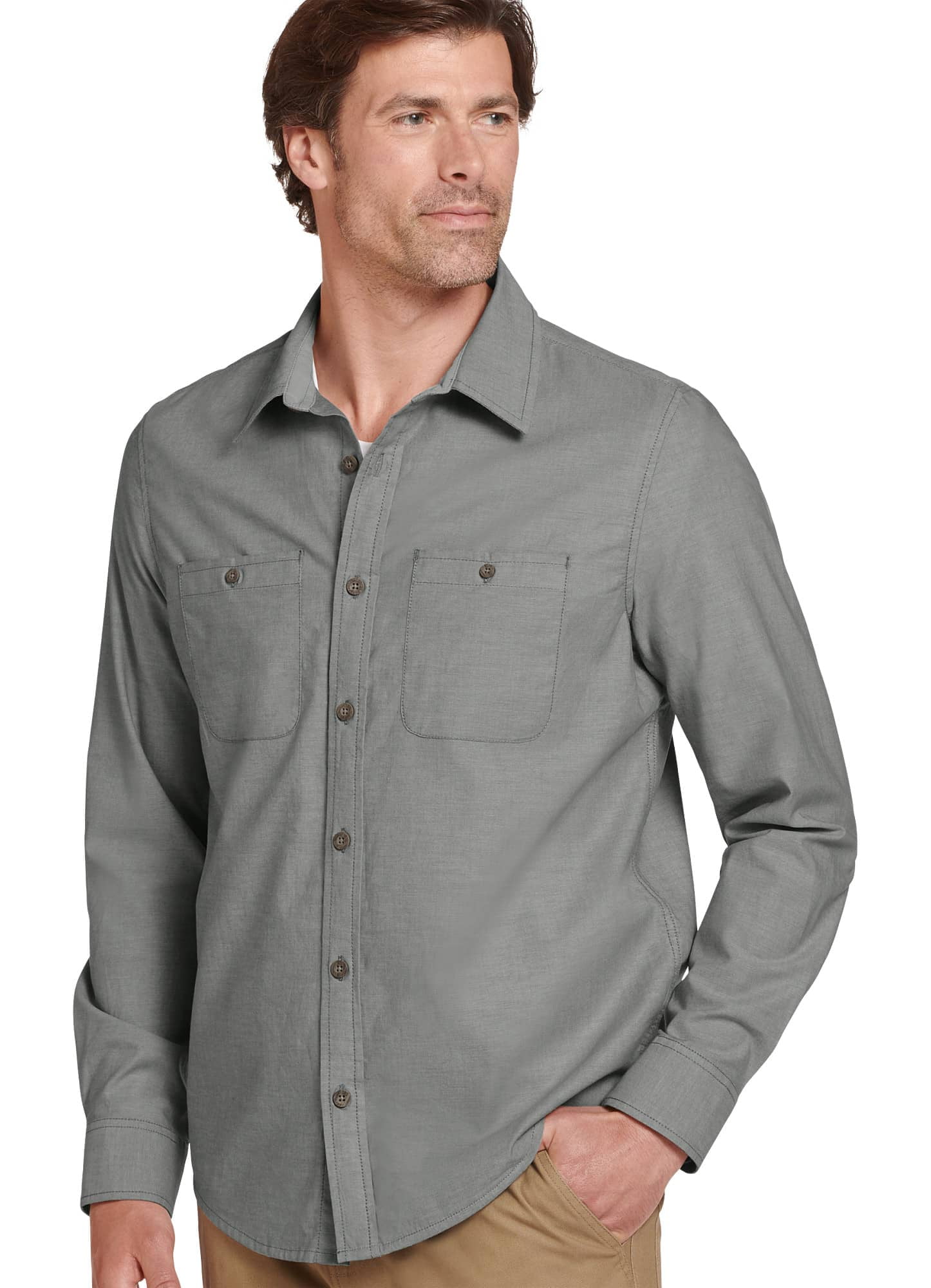 JIOEEH Button up Shirt Men Men's Printed Casual Zippered Long Sleeved Shirt  Athletic Long Sleeve Shirt Men Fitted