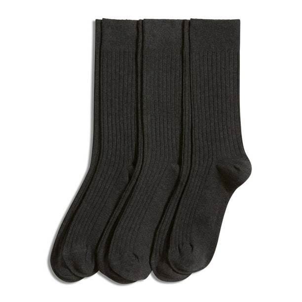 Jockey Men's Rib Crew Dress Socks 3 Pack