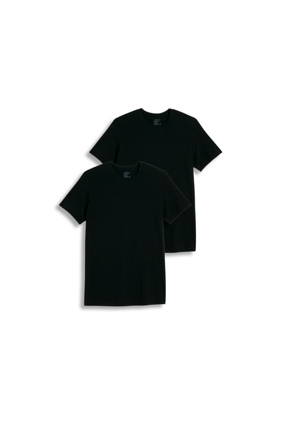 Men's Slim Fit Cotton Stretch Crew Neck Undershirt - 2 Pack