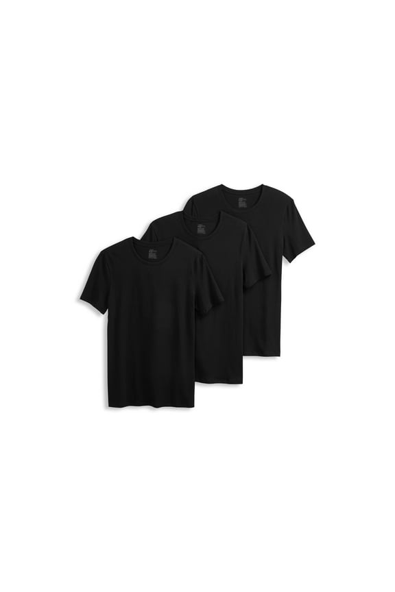Men's Smooth Fit Cotton Stretch Crew Neck Undershirt - 3 Pack