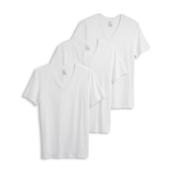 Jockey Men's Smooth Fit Cotton Stretch V-Neck Undershirt - 3 Pack