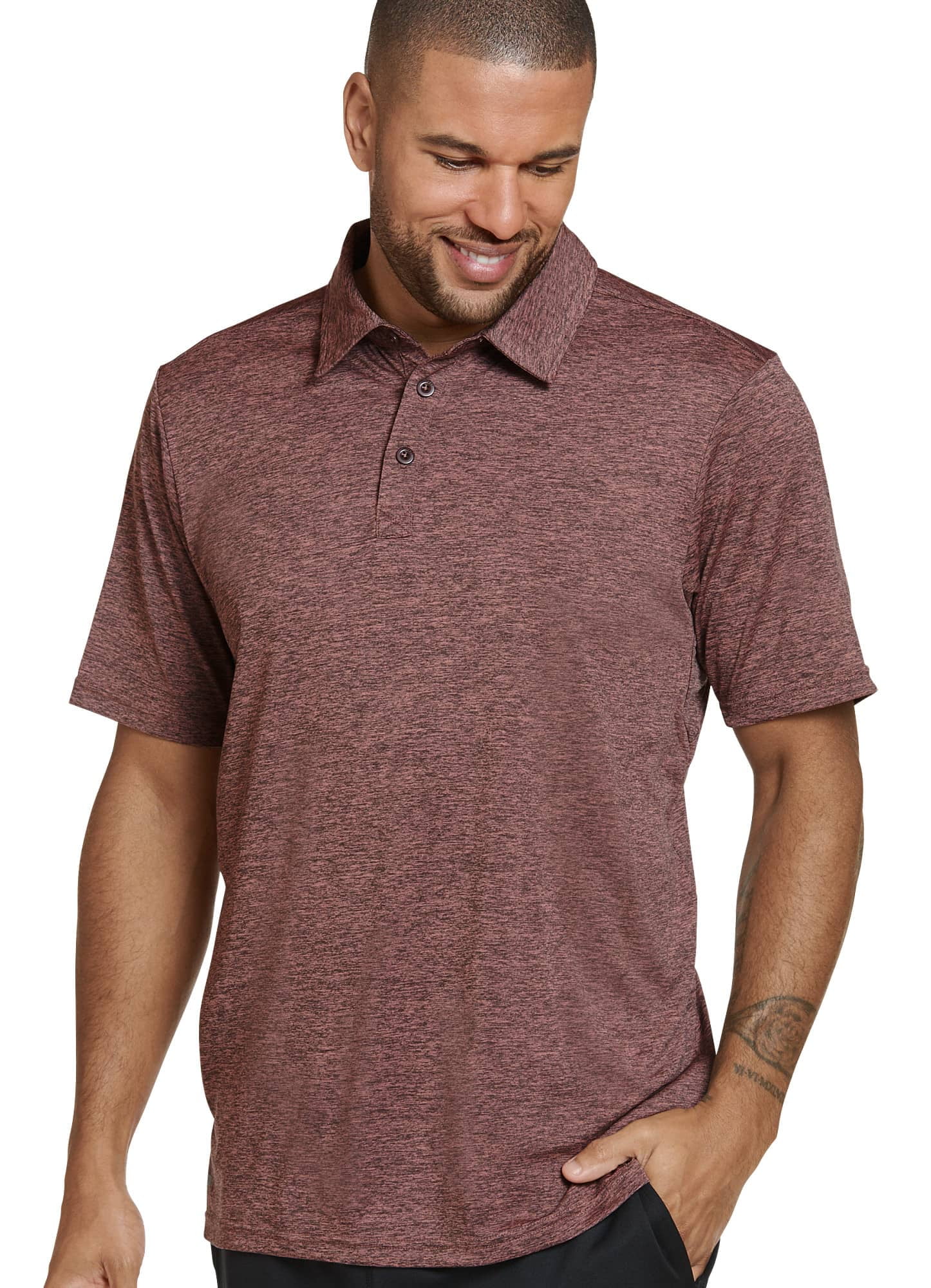 Jockey Men's Space Dye Performance Polo
