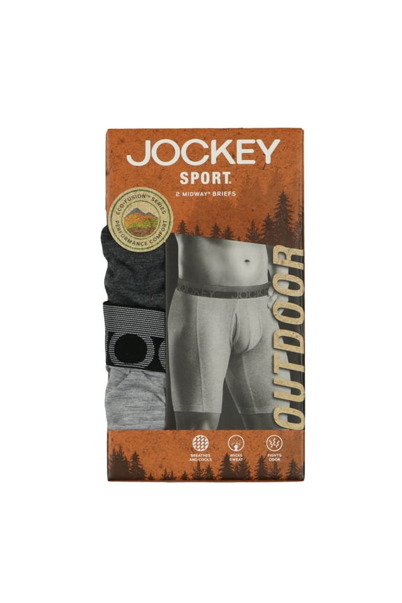 Men's Sport Outdoor Midway 2-Pack Boxer Briefs Charcoal Gray