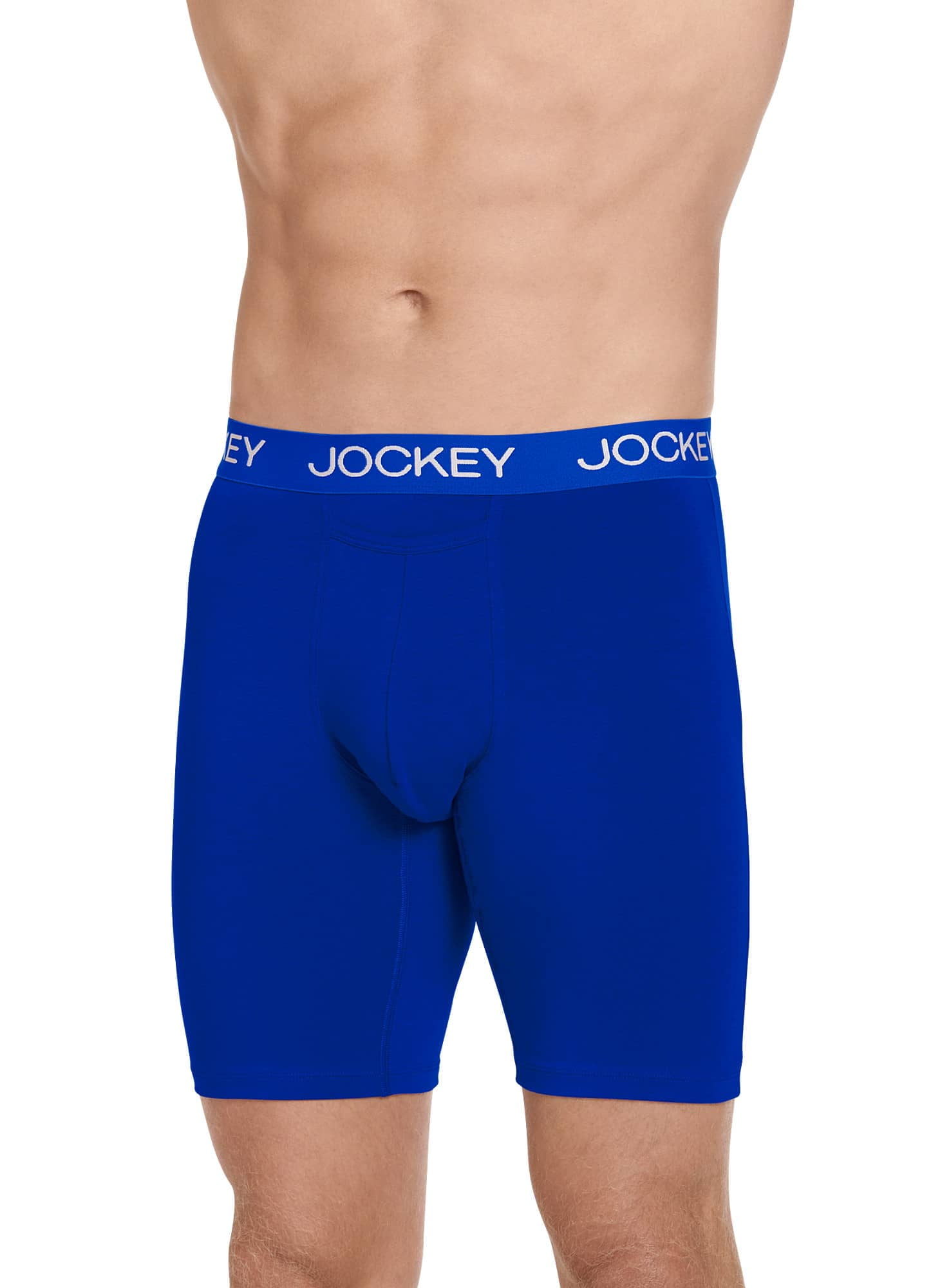 Jockey Mens Sport Silver Cotton Stretch 9 Long Leg Boxer Brief 