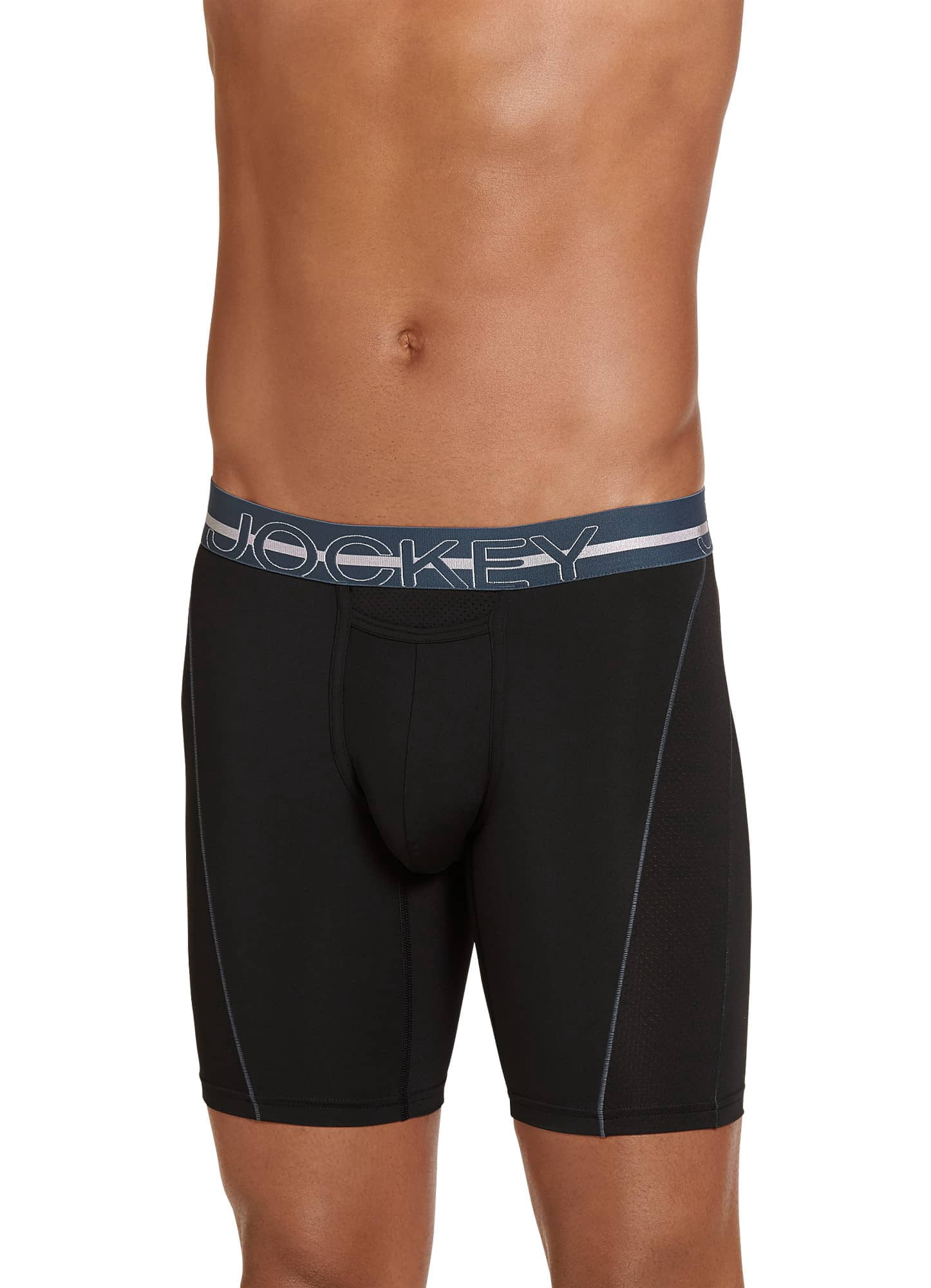 Men 9in Boxer Jockey Men's Sport Silver Microfiber 9