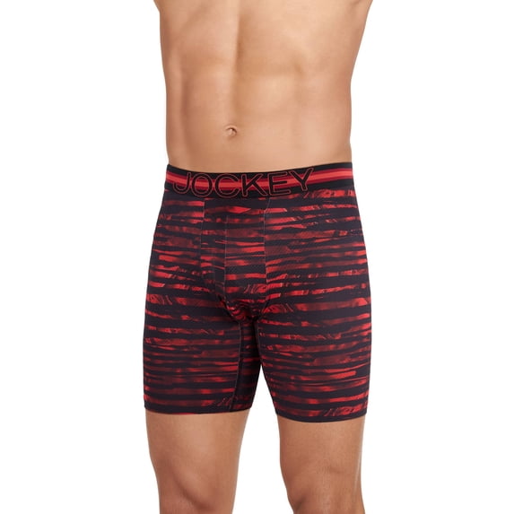 Jockey Men's Sport Stability Pouch Microfiber 9" Long Leg Boxer Brief