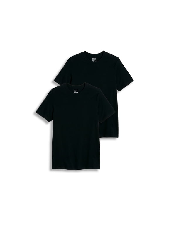 Men's Tall Man 100% Cotton Classic Crew Neck Undershirt - 2 Pack