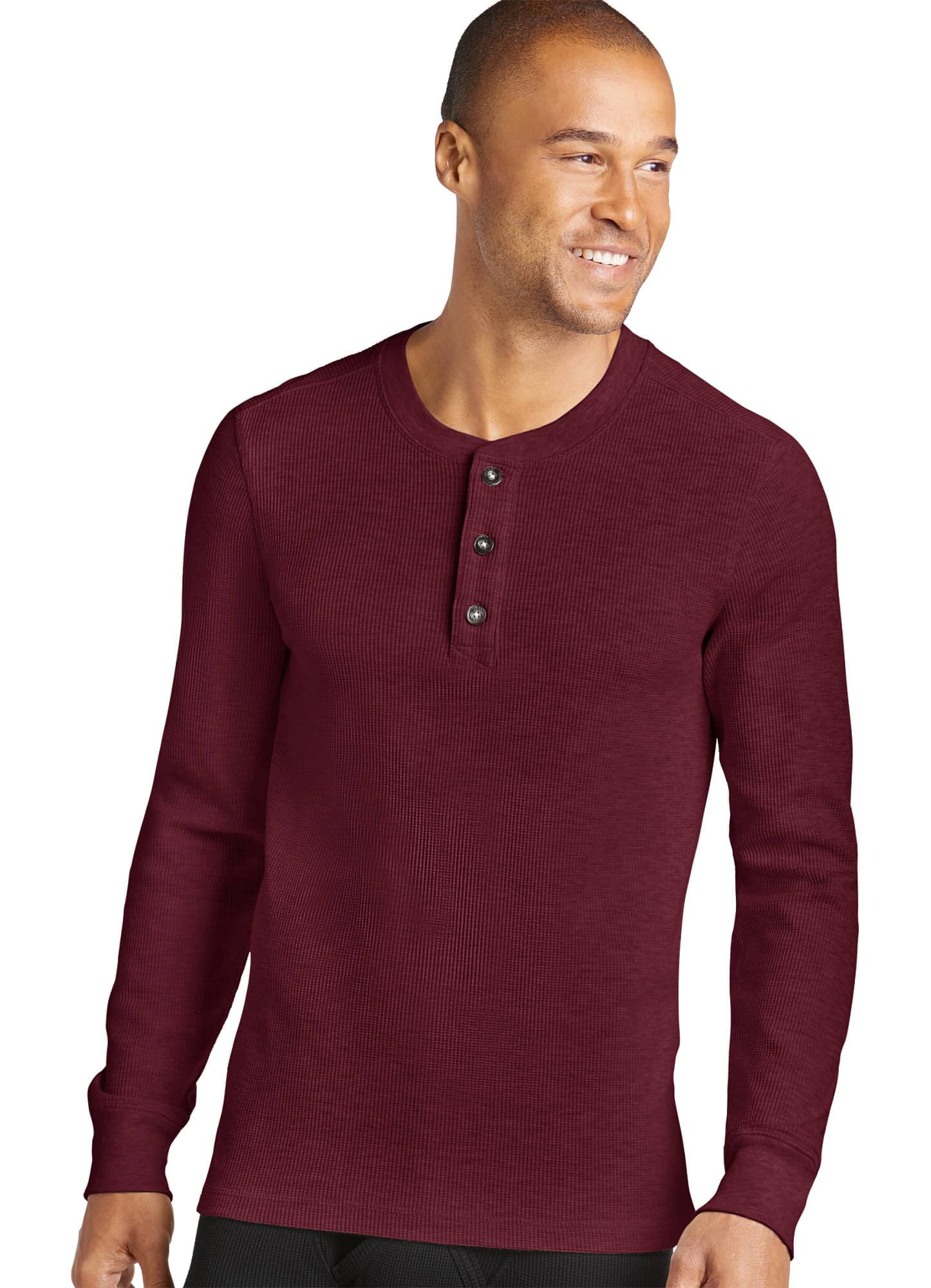 Jockey Men's Tall Man Long Sleeve Waffle Henley