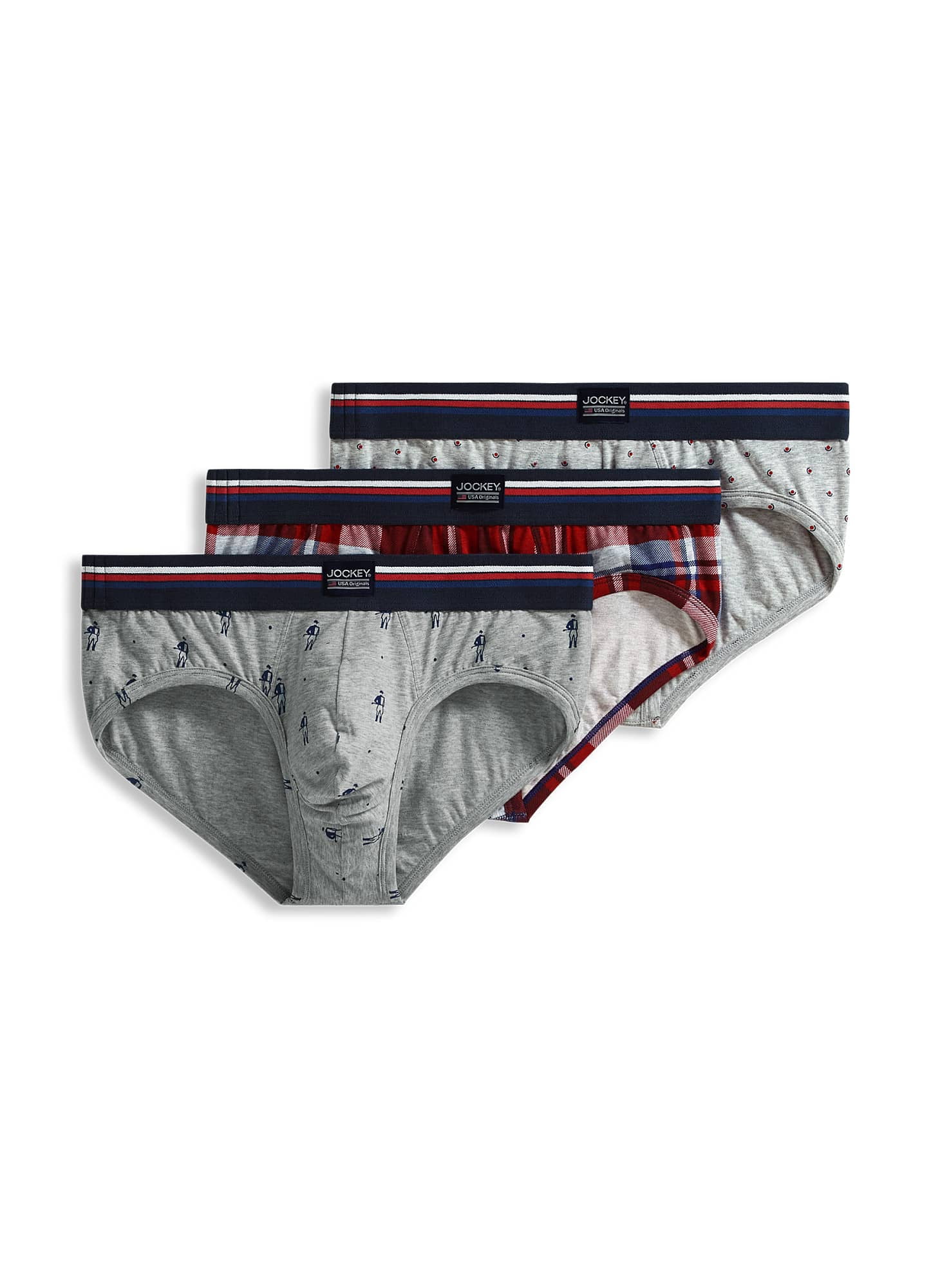 Jockey Men's USA Originals Cotton Stretch Brief 3 Pack