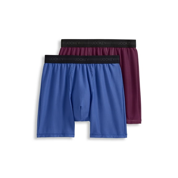 Jockey Men's Ultimate Freedom 8" Long Leg Boxer Brief - 2 Pack