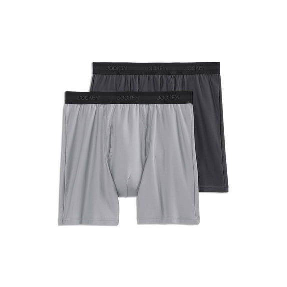 Jockey Men's Ultimate Freedom 8" Long Leg Boxer Brief - 2 Pack