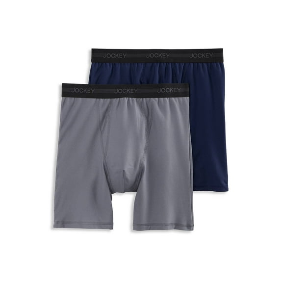 Jockey Men's Ultimate Freedom 8" Long Leg Boxer Brief - 2 Pack