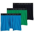 thumbnail image 1 of Jockey Men's Underwear Active Mesh Boxer Brief - 3 Pack, Blue/Green, XL, 1 of 1