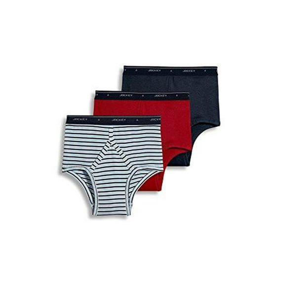 Jockey Men's Underwear Classic Full Rise Brief - 3 Pack, Crimson/Blue/Navy, 36