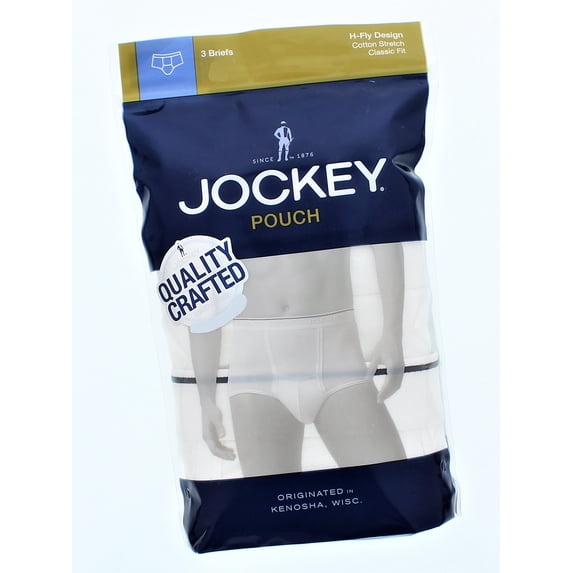 Jockey Men's Underwear Pouch Brief - 3 Pack Large
