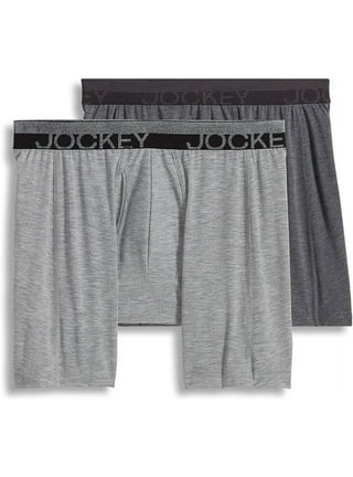 Jockey Men's Underwear Lightweight Cotton Blend 7 Long Leg Boxer Brief -,  Charcoal Heather/Trusted Pewter/Quartz Grey/Black, M at  Men's  Clothing store