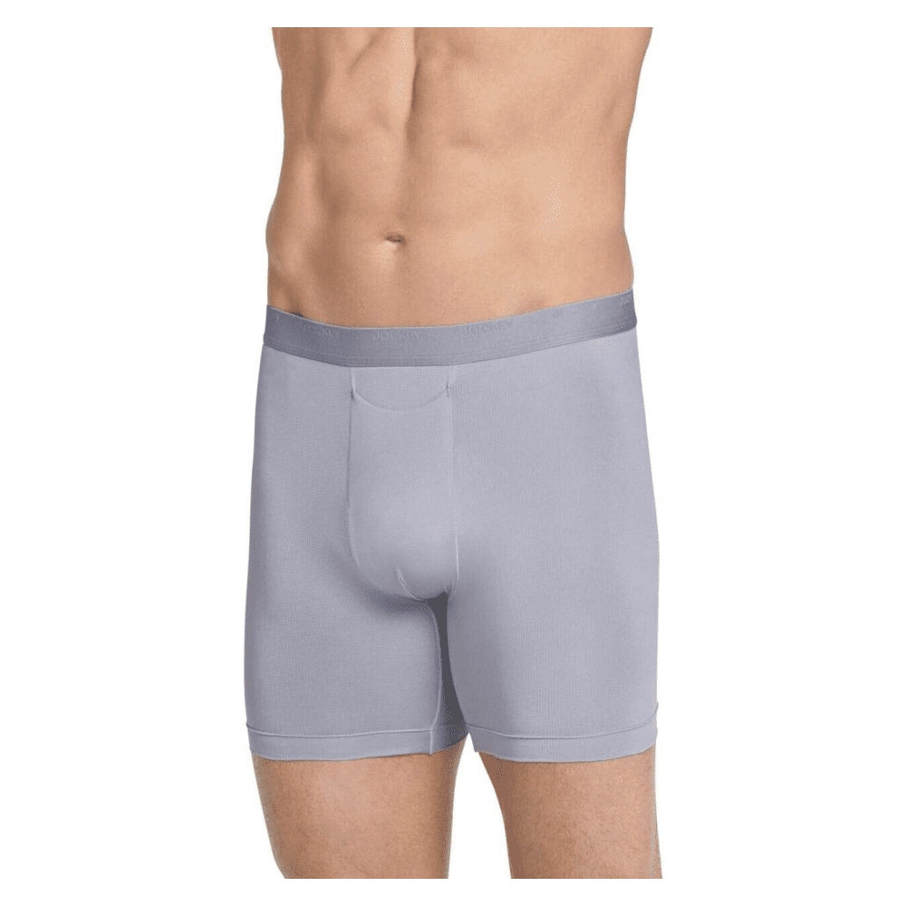 Jockey Men's Underwear Travel 7 Boxer Brief, Mid Grey, Small