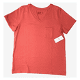 thumbnail image 1 of Jockey Microfiber Stretch Women V-neckline Pocket Top , Coral , M, 1 of 2