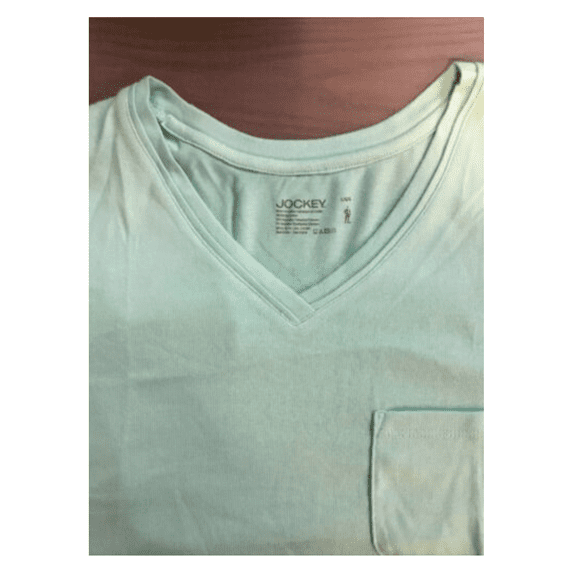 Jockey Microfiber Stretch Women V-neckline Pocket Top, Green, S