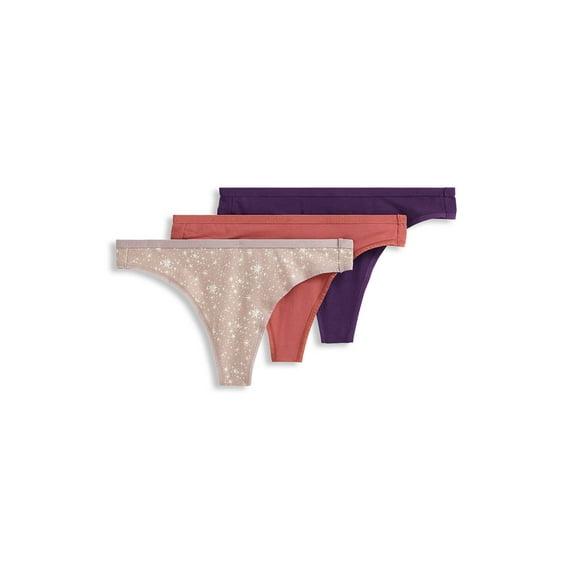 Jockey Women's Organic Cotton Stretch Logo Thong - 3 Pack