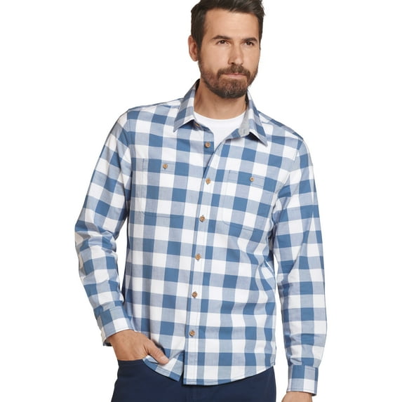 Jockey Outdoors Men's Long Sleeve Woven Button-Up Shirt
