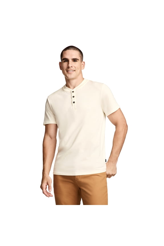 Outdoors Men's 100% Cotton Short Sleeve Henley