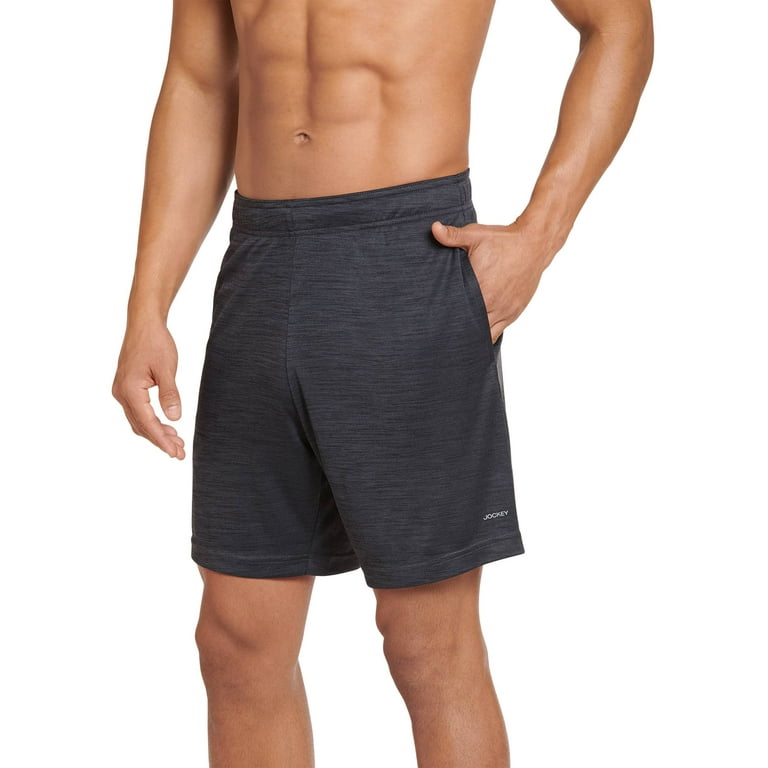 JOCKEY SPORT STRETCH POLY/SPANDEX MENS BLACK ACTIVEWEAR SHORTS SZ