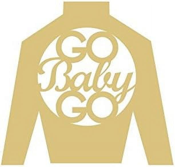 Jockey Silk Go Baby Go Cutout Unfinished Wood Home Decor Derby Door