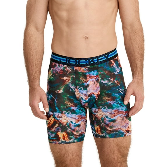 Jockey Sport Men's Stability Pouch Microfiber 9" Long Leg Boxer Brief