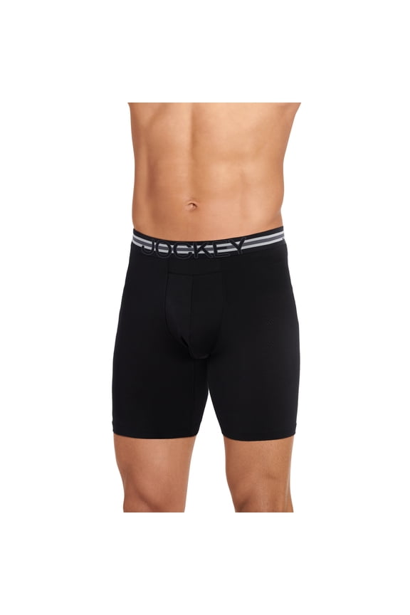 Sport Men's Stability Pouch Microfiber 9" Long Leg Boxer Brief