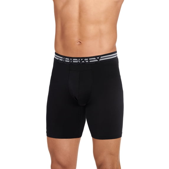 Jockey Sport Men's Stability Pouch Microfiber 9" Long Leg Boxer Brief