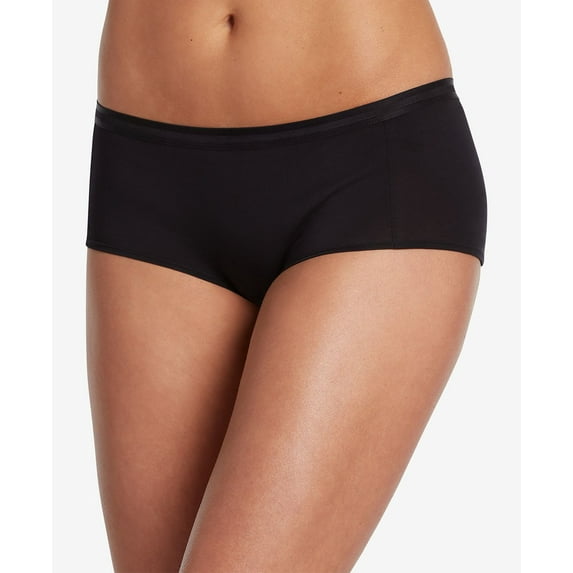 Jockey Supima Cotton Allure Boyshort 1625, Size XXL, Black