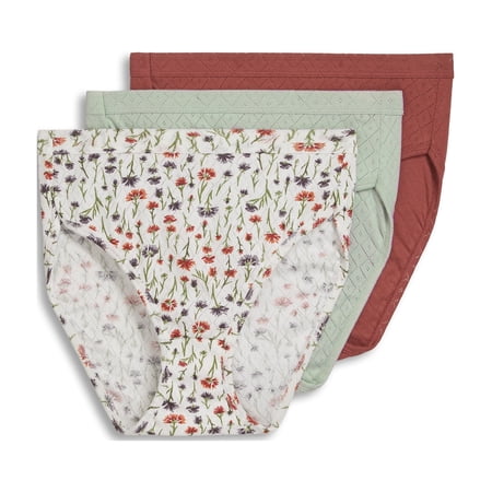 Jockey Women's 100% Cotton Elance Breathe French Cut - 3 Pack