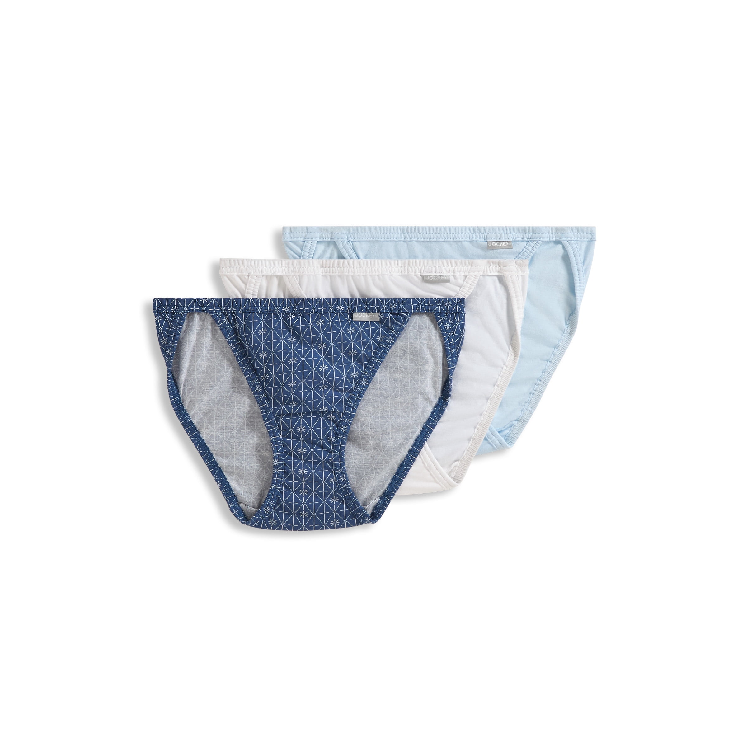 String Swimwear Jockey, Women's string bikini, 100% Cotton, 3 Pack - Walmart.com