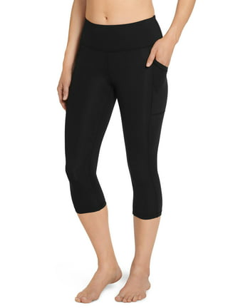 Jockey, Pants & Jumpsuits, Jockey Ladies Yoga Capri Cropped Slit Flare  Pant Black Sz Medium